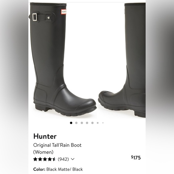 Hunter women’s, black, tall rain boots! - Picture 8 of 9